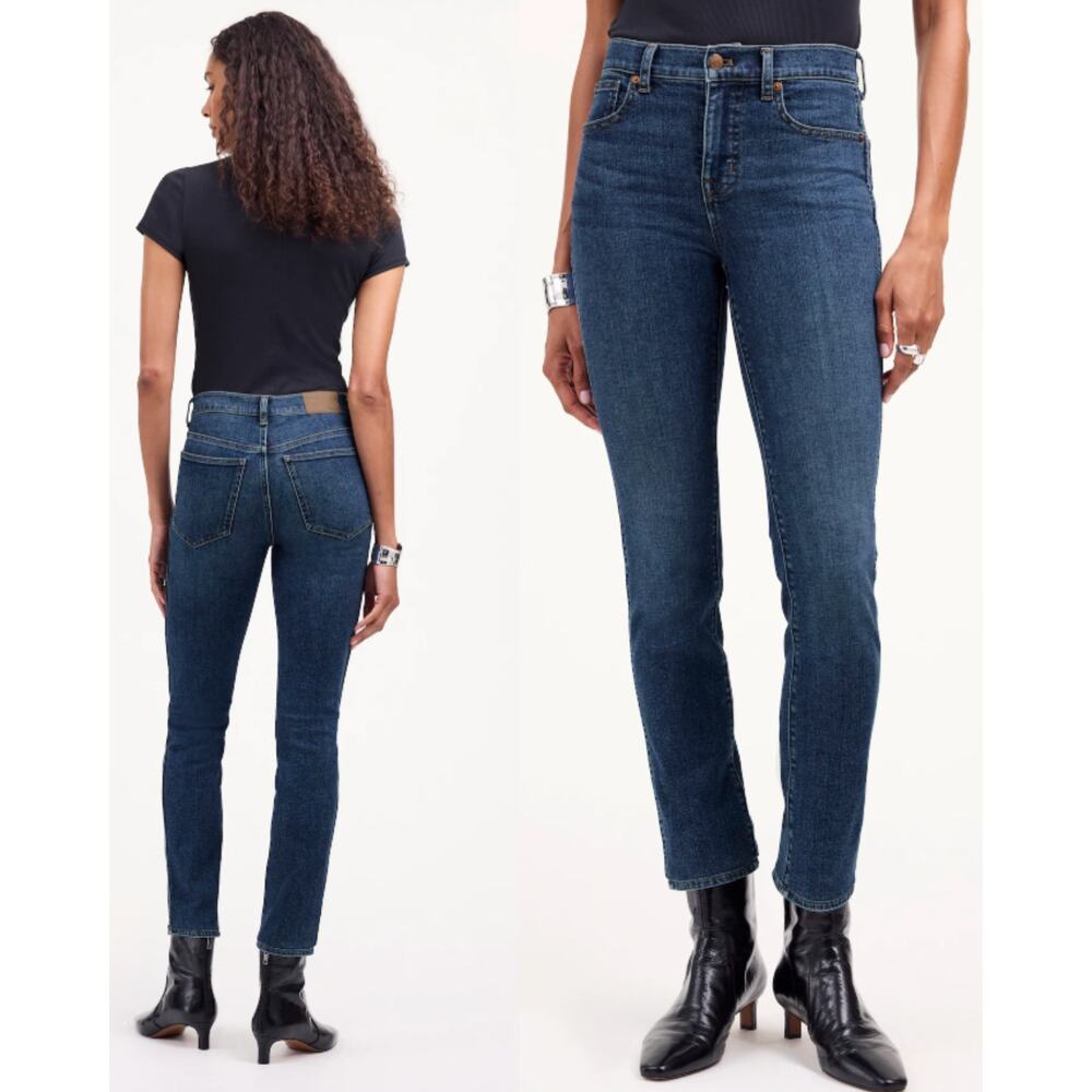 Madewell Women's Straight Leg Jeans - Dark Blue Wash